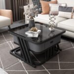 Sleek Modern Nesting Coffee Table Set with Marble Top and Storage - Image 3